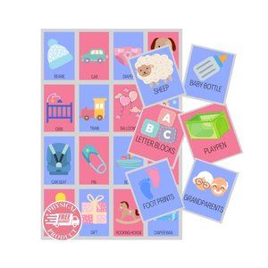 Baby Shower Games - 50 Boards Boy Girl - Baby Gender Reveal Games - Party Favors